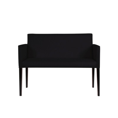 Namoradeira Decorativa Nina Estilo Retrô Em Tecido Suede - Preto