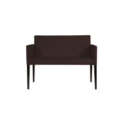 Namoradeira Decorativa Nina Estilo Retrô Em Tecido Suede - Marrom