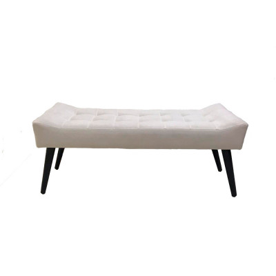 Recamier Roma Capitonê Em Suede - Bege