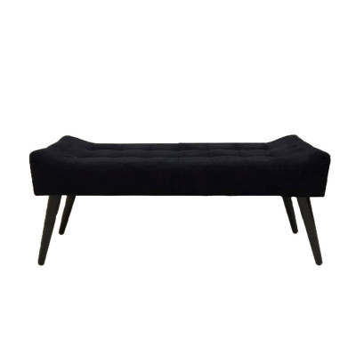 Recamier Roma Capitonê Em Suede - Preto