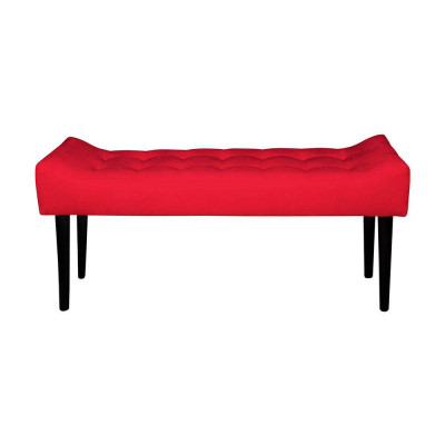 Recamier Roma Capitonê Em Suede - Vermelho