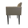 Poltrona Luca Plus Ideal Sala De Recepção Em Corino - Bege - 3