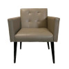 Poltrona Luca Plus Ideal Sala De Recepção Em Corino - Bege - 2