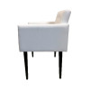 Poltrona Luca Plus Ideal Sala De Recepção Em Corino - Branco - 3