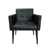 Poltrona Luca Plus Ideal Sala De Recepção Em Corino - Preto - 2
