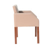 Kit 2 Poltronas Decorativa Nina Em Corino Costura Capitonê - Bege - 3