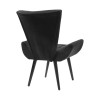 Poltrona Decorativa Emilia Pé Palito Em Suede - Preto
