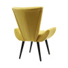 Poltrona Decorativa Emilia Pé Palito Em Suede - Amarela - 3