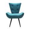 Poltrona Decorativa Emilia Tecido Suede - Azul Turquesa - 2