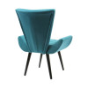 Poltrona Decorativa Emilia Tecido Suede - Azul Turquesa - 3