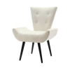 Poltrona Decorativa Emilia Tecido Suede - Bege - 1