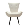 Poltrona Decorativa Emilia Tecido Suede - Bege - 2