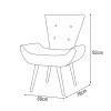 Poltrona Decorativa Emilia Tecido Suede - Bege - 5