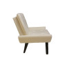 Poltrona Decorativa Emilia Plus Pé Palito Em Suede - Bege - 3