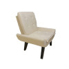 Poltrona Decorativa Emilia Plus Pé Palito Em Suede - Bege - 1