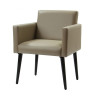 Poltrona Decorativa Luca Soft Sala De Recepção Em Corino - Bege - 1