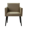 Poltrona Decorativa Luca Soft Sala De Recepção Em Corino - Bege - 2