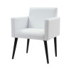 Poltrona Luca Sala De Recepção Em Corino - Branco - 1