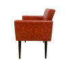 Poltrona Decorativa Luca Soft Sala De Recepção Em Corino - Caramelo - 4
