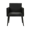 Poltrona Decorativa Luca Soft Sala De Recepção Em Corino - Preto - 2