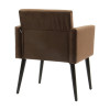 Poltrona Luca Para Sala De Recepção Em Suede - Marrom - 4