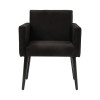 Kit 4 Poltronas Luca Tecido Suede Para Recepção - Preto - 4