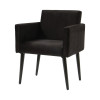 Kit 3 Poltronas Luca Estilo Retrô Decorativa Suede - Preto - 3