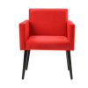 Kit 2 Poltronas Luca Estilo Retrô Decorativa - Vermelho - 4