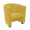 Poltrona Malta Recepção Tecido Suede - Amarelo - 1