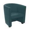 Poltrona Malta Recepção Tecido Suede - Azul Turquesa - 1