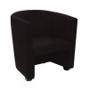 Poltrona Malta Recepção Tecido Suede - Preto - 1
