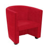 Poltrona Malta Recepção Tecido Suede - Vermelho - 1