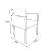 Kit 8 Poltronas Nina Executiva Para Consultório Sala De Recepção Sala De Espera Em Corino - Preto - 3
