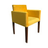 Kit 6 Poltronas Nina Estilo Retrô Tecido Suede Ideal Para Sala De Estar - Amarelo - 3