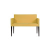 Namoradeira Decorativa Nina Estilo Retrô Em Tecido Suede - Amarelo - 1