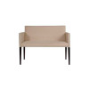 Namoradeira Decorativa Nina Estilo Retrô Em Tecido Suede - Bege - 1