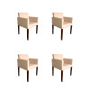 Kit 4 Poltronas Nina Estilo Retrô Ideal Para Sala De Estar - Creme - 1