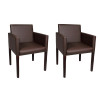 Kit 2 Poltronas Nina Executiva Em Corino - Marrom - 1