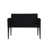 Namoradeira Decorativa Nina Estilo Retrô Em Tecido Suede - Preto - 1
