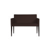 Namoradeira Decorativa Nina Estilo Retrô Em Tecido Suede - Marrom - 1