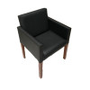 Poltrona Nina Slim Estilo Retrô Decorativa Em Corino - Preto - 1
