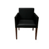 Poltrona Nina Slim Estilo Retrô Decorativa Em Corino - Preto - 2
