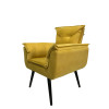 Poltrona Opala Decorativa Suede - Amarela - 1