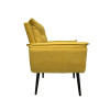 Poltrona Opala Decorativa Suede - Amarela - 3