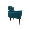 Poltrona Opala Decorativa Suede - Azul Turquesa - 3
