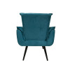 Poltrona Opala Decorativa Suede - Azul Turquesa - 4