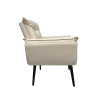 Poltrona Opala Decorativa Suede - Bege - 3