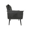 Poltrona Opala Decorativa Suede - Grafite - 3