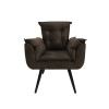 Poltrona Opala Decorativa Suede - Marrom - 2