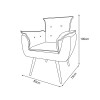 Poltrona Opala Decorativa Suede - Preta - 4